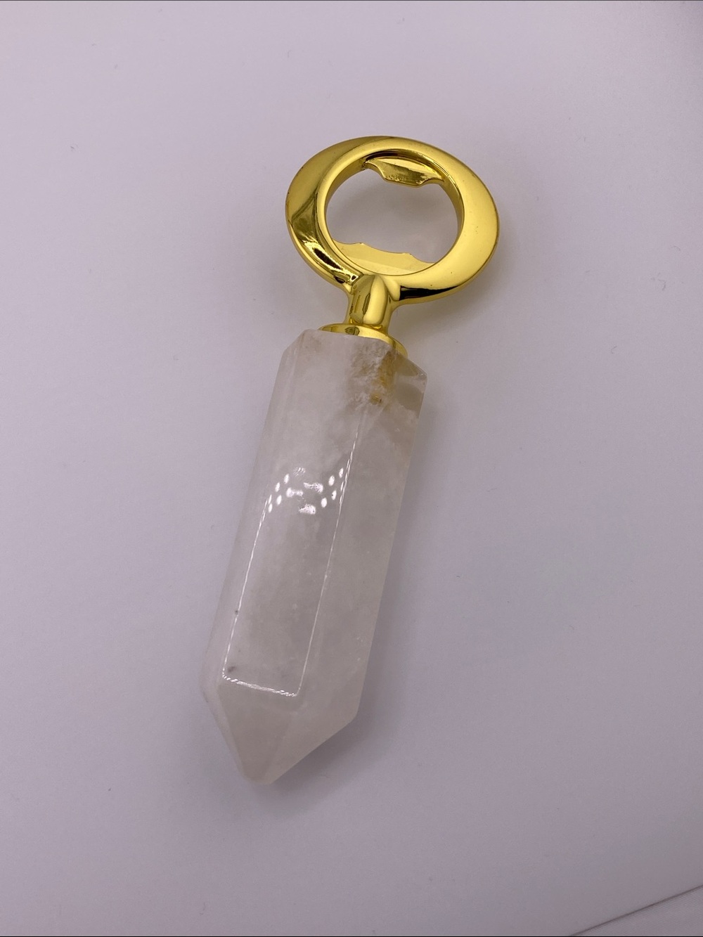 Clear Quartz Crystal Point Bottle Opener